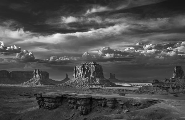 Sunset at John Ford Point in BW
